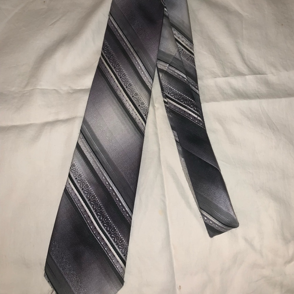 Black and silver tie